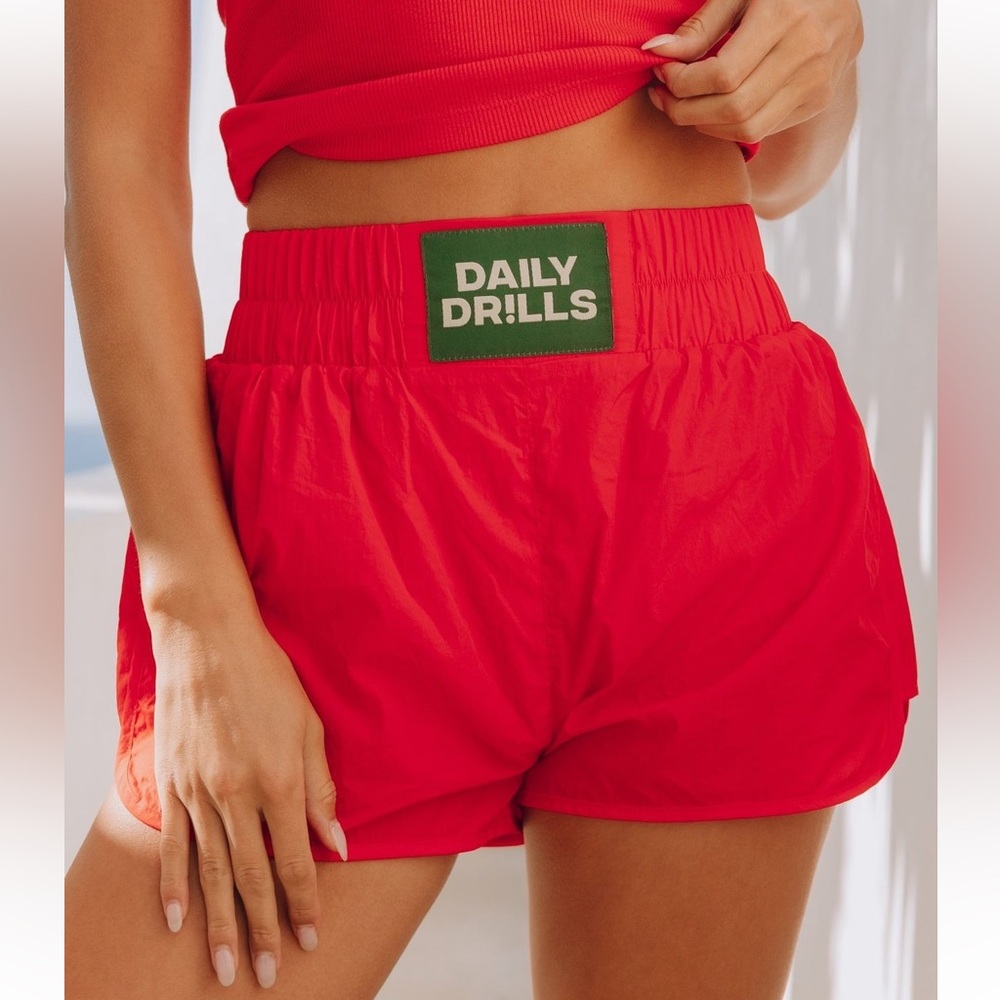 Daily Drills Bounce Short - Red Size small